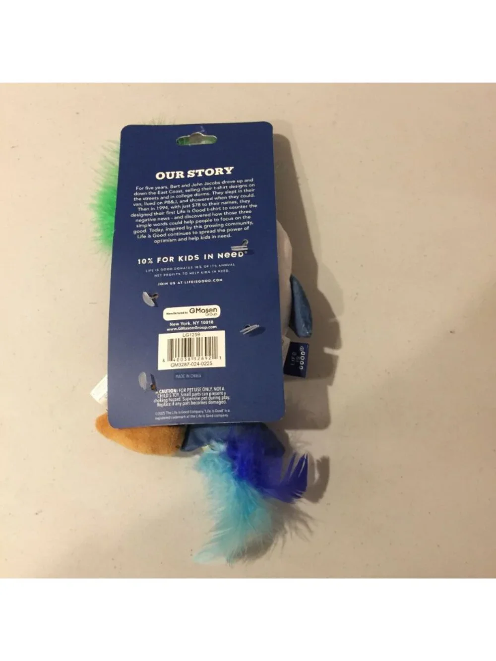 Life is Good 2 Pack Cat Toys Feathers Crinkle Catnip Fish Tree